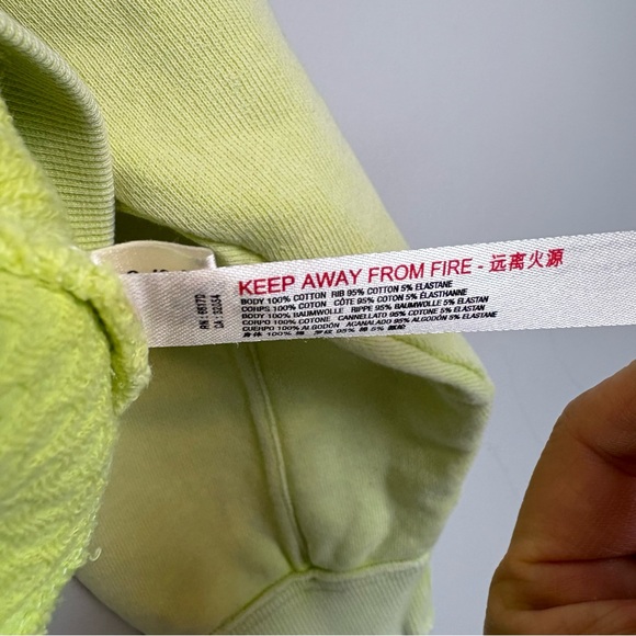 Free People Go For Gold Reversible Pullover Sweatshirt Sz S Key Lime Green - Picture 12 of 15